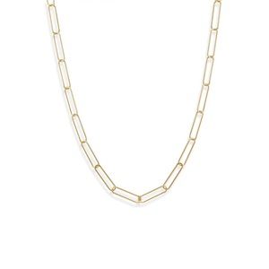 💫 14 Karat Gold Plated Paperclip Chain Necklace